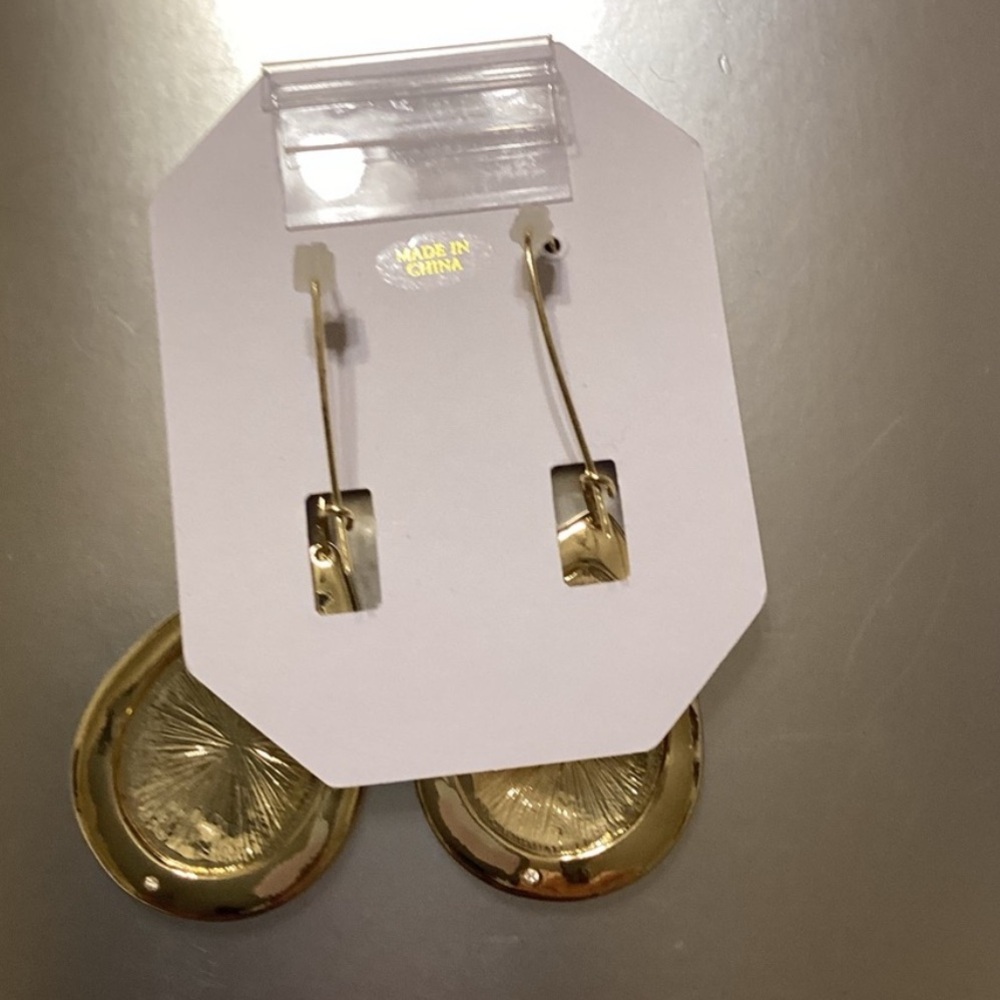 NWT ⚜️💙⚜️ Mia Charro Floral Ceramic Tile Teardrop Earrings - Picture 5 of 11